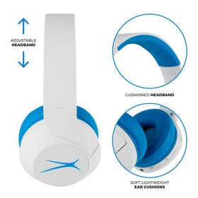 Altec Lansing size comparison next to backpack showing packable, travel-friendly benefit