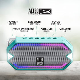 Altec Lansing HydraMini close-up of driver grille, clear sound detail visible