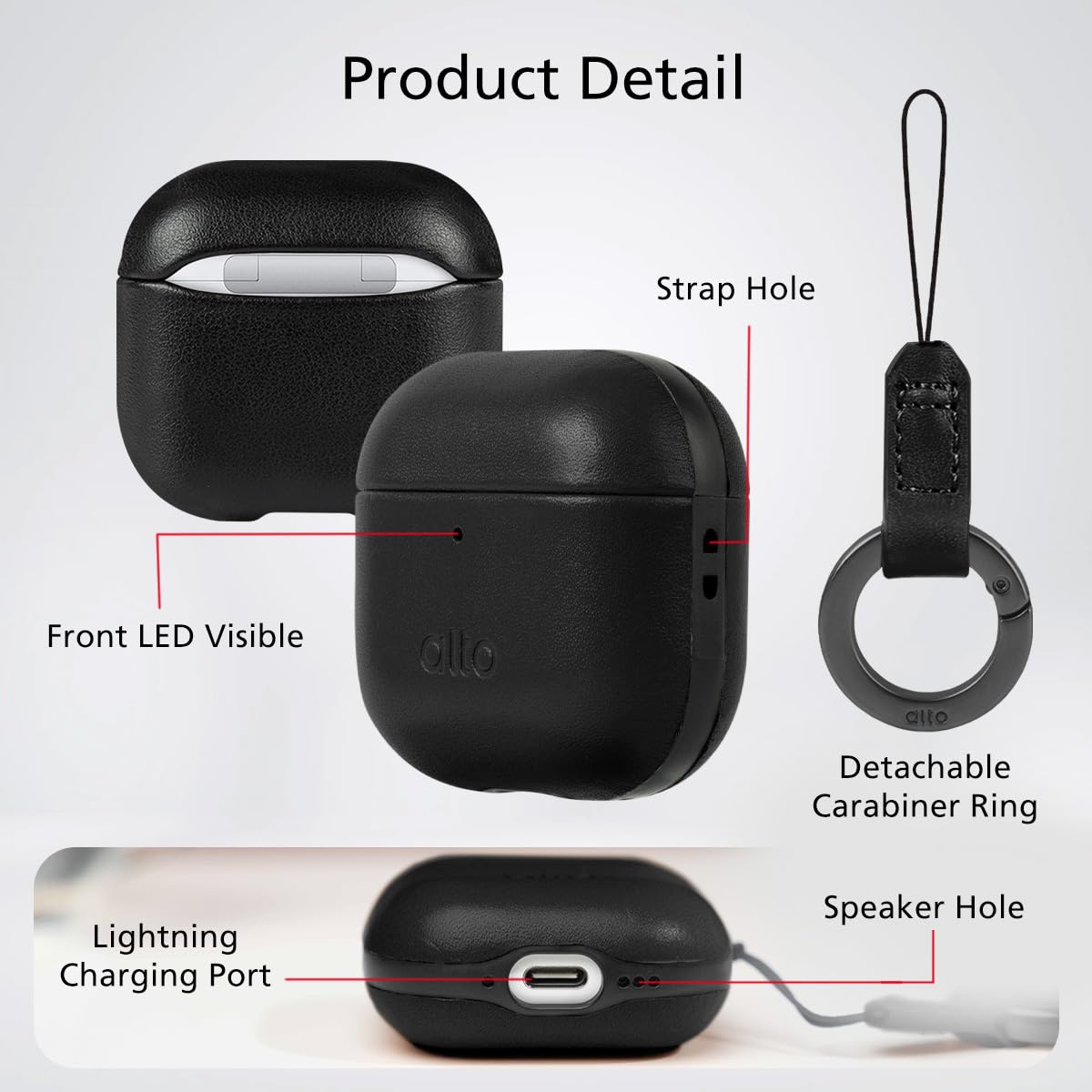 alto front LED visible on charging pad showing wireless charging compatibility