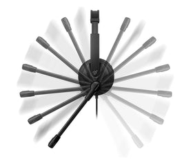 Aluratek AWHU02FB adjustable headband ensures a secure, personalized fit.