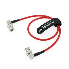 Alvin's Cables 12G SDI right-angle BNC red 50cm delivers stable 4K signals for cameras