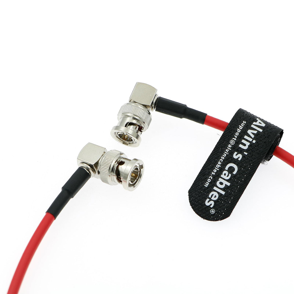 Alvin's Cables right-angle BNC connection supports tight camera setups