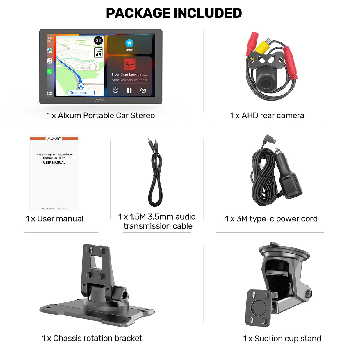 Alxum held in hand for size comparison and portable installation benefit