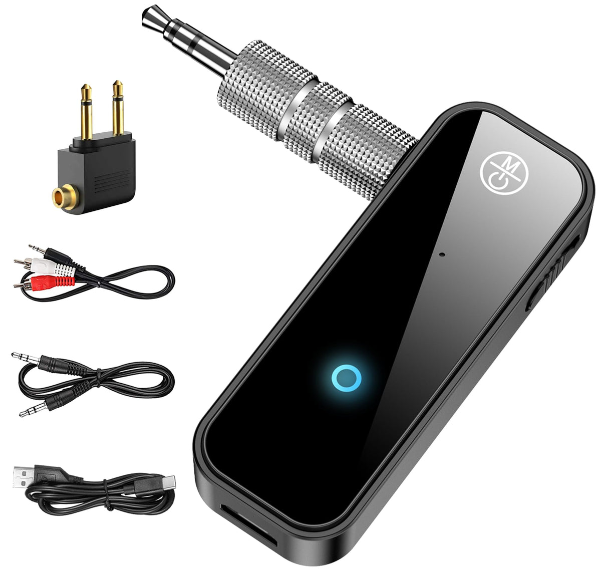 ALYNIC Bluetooth transmitter-receiver in compact housing for versatile wireless audio