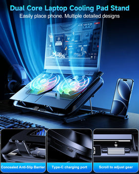 ALYNIC on a desk with peripherals showing improved cooling and organized workspace benefit