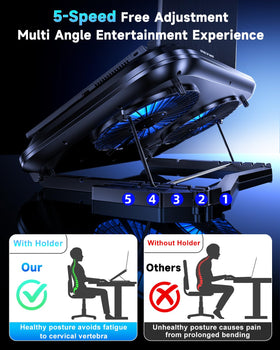ALYNIC side profile showing five height positions for ergonomic comfort benefit