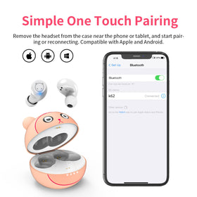 AMAFACE K64 Piggy Cat charging case keeps earbuds powered for longer school sessions