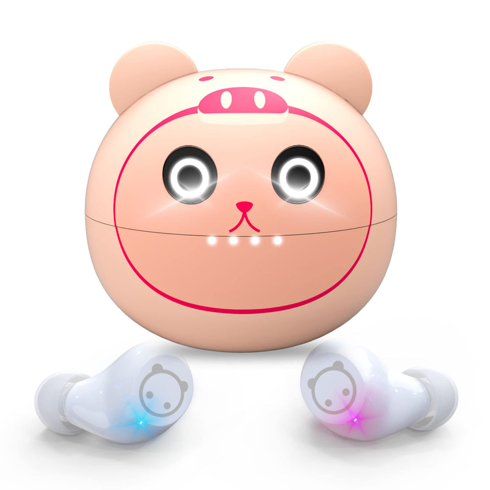 AMAFACE K64 Piggy Cat earbuds for kids, comfortable fit for study and play