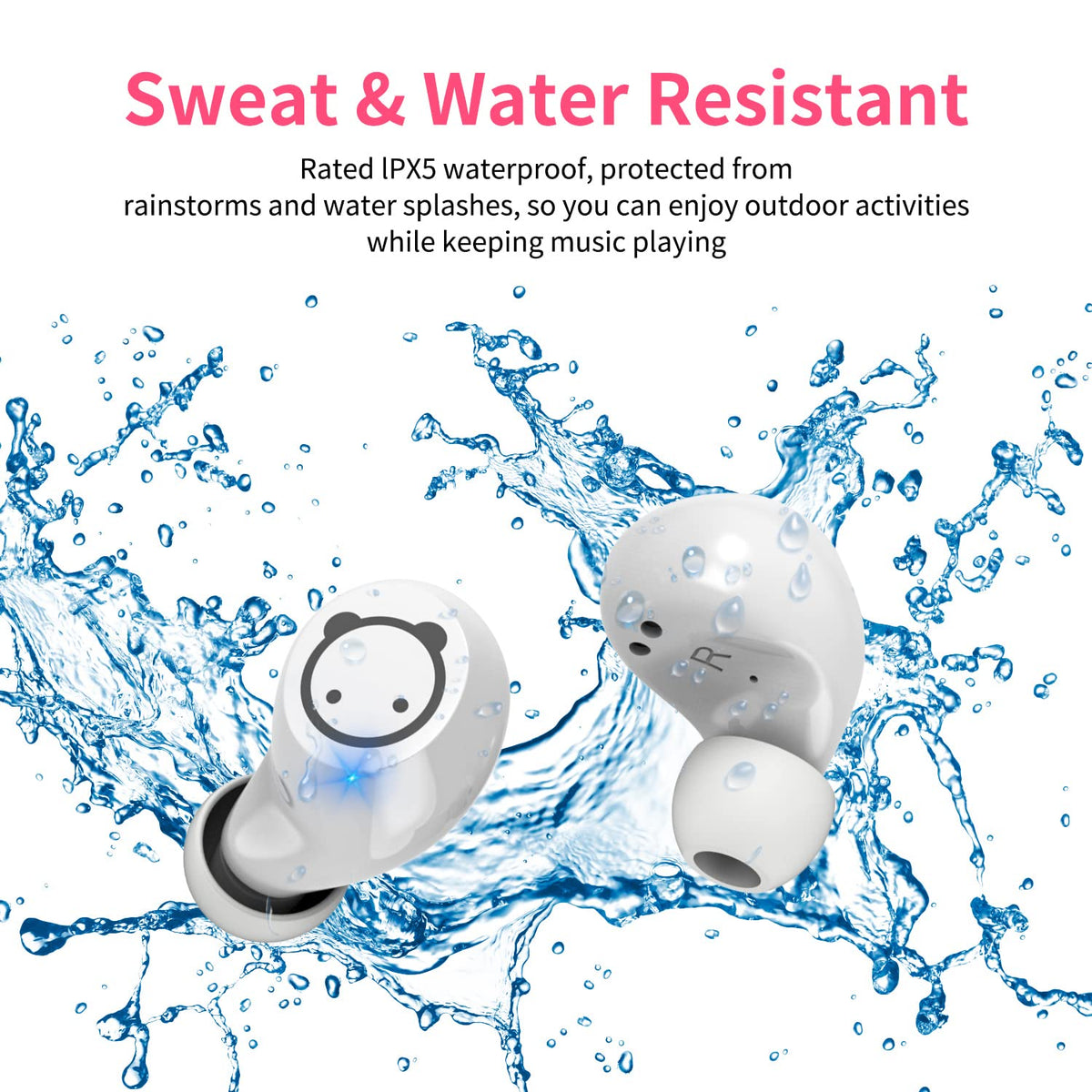 AMAFACE K64 Piggy Cat IPX5 sweatproof design protects playtime during workouts