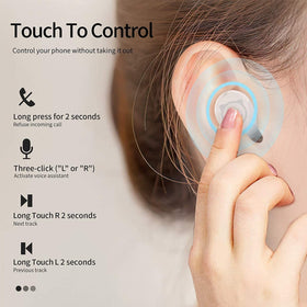 AMAFACE panda earbuds IPX5 sweatproof for workouts and rain.