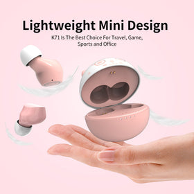 AMAFACE pink earbuds ideal for sport, travel, and daily routines