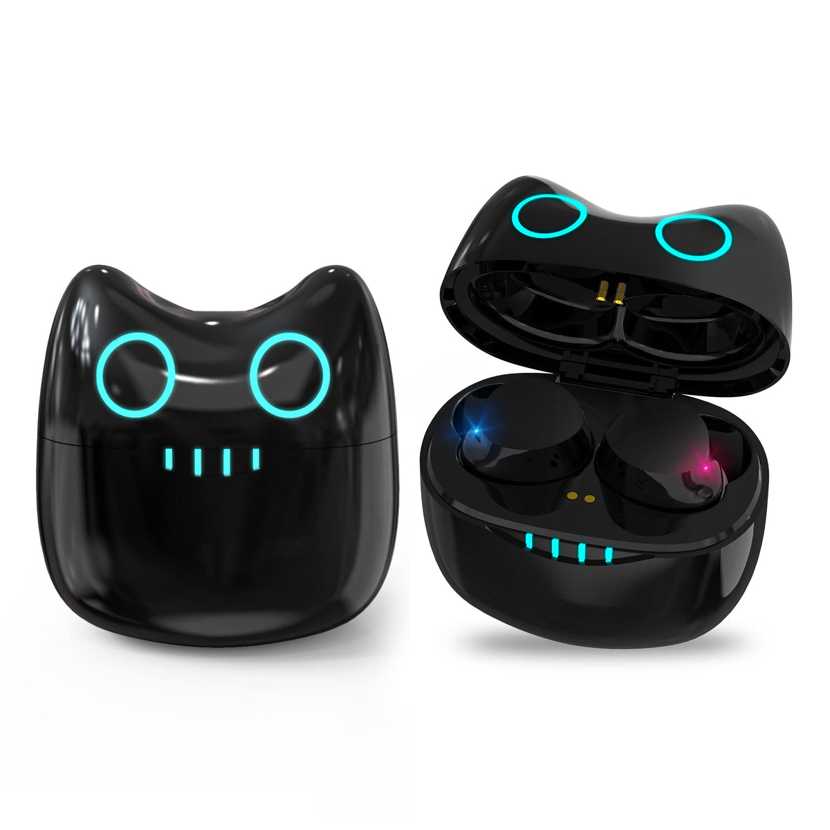 AMAFACE small earbuds with charging case for long listening sessions.