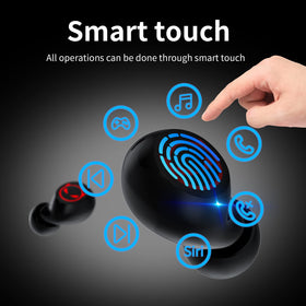 AMAFACE earbuds with touch control close-up for precise gesture commands