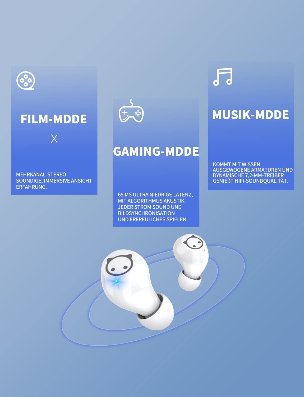 AMAFACE HiFi stereo earbuds with deep bass