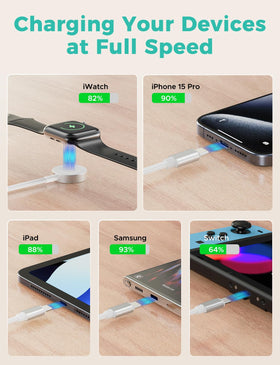 Amasuki demonstrates fast charging up to 2A for quick power.