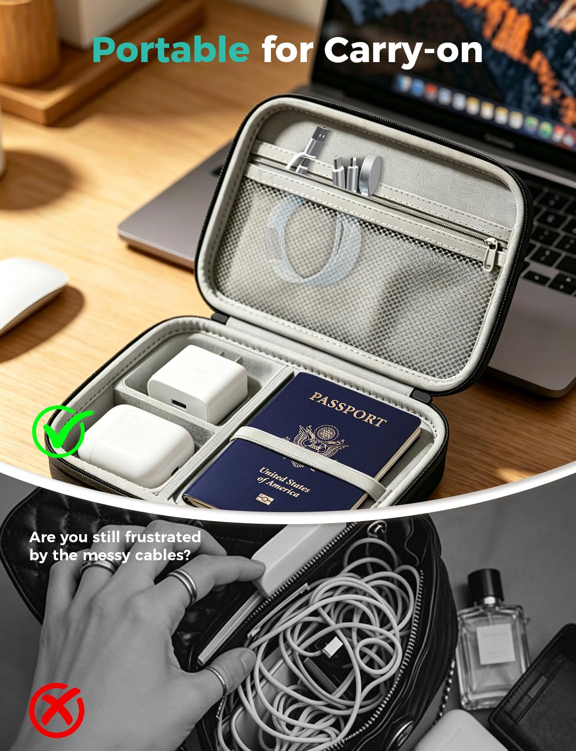 AMASUKI camping RV-ready charger for outdoors.