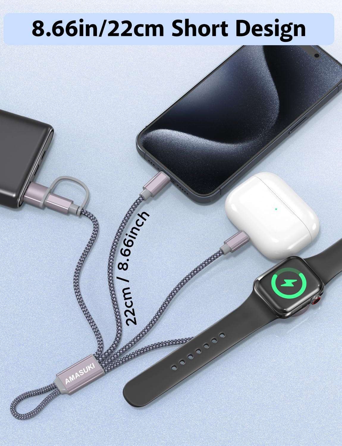 Amasuki safety-chip protects against overcurrent and overheating during charging.