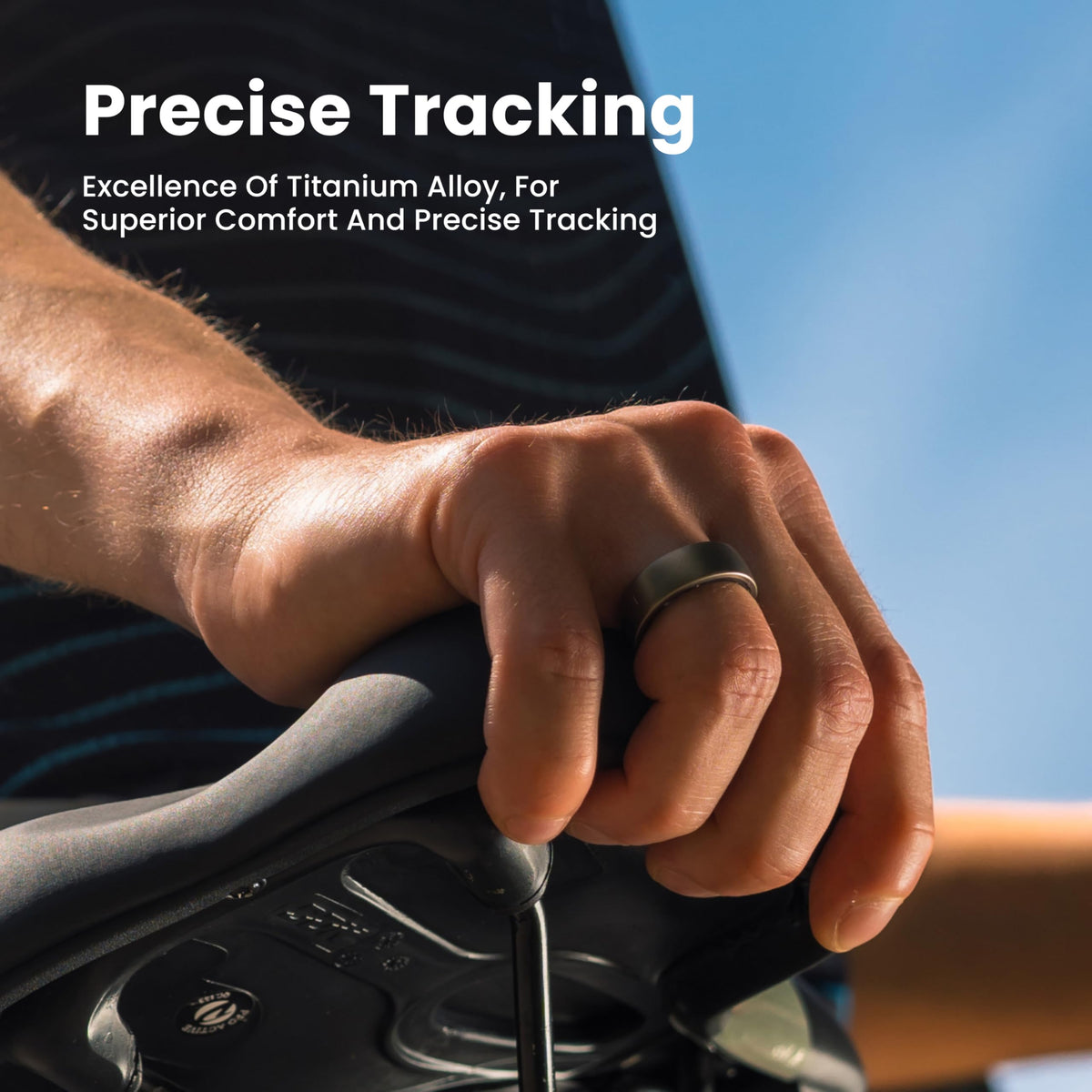 Amazfit Helio Ring heart-rate and SpO2 display for continuous health monitoring