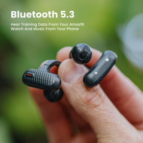 Amazfit Up touch control closeup, brand touch buttons for easy hands-free operation