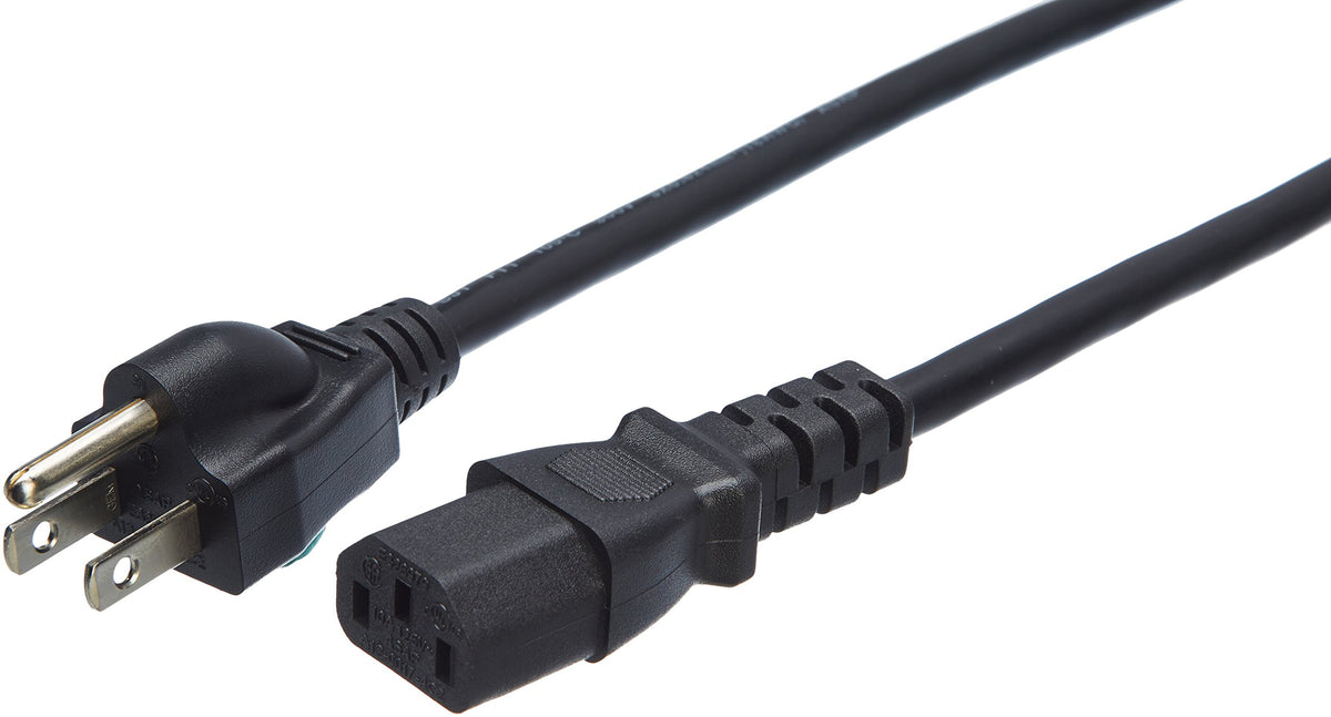 Amazon Basics 12-foot power cord, coiled, ideal as a reliable backup for PCs and monitors.