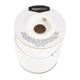 Amazon Basics close-up of 14-gauge oxygen-free copper conductor revealing clean strands for clear signal
