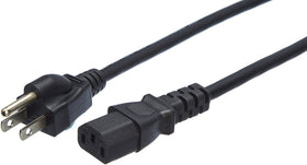Amazon Basics 15 ft power cord, coiled, ideal replacement for monitors or TVs