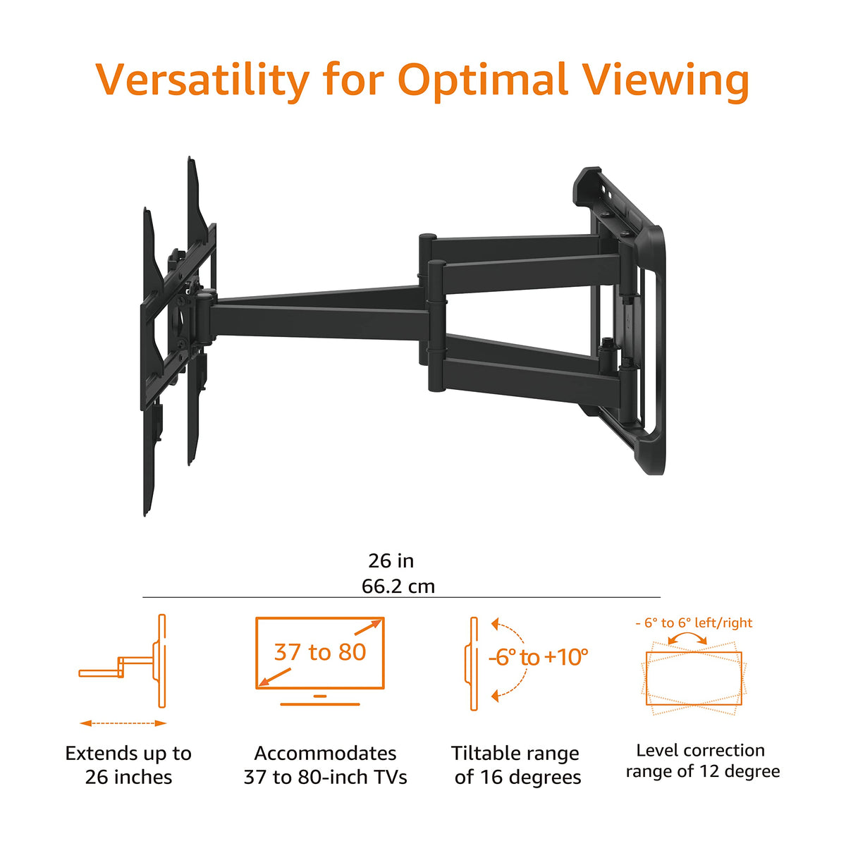 Amazon Basics 180-degree swivel enables wide angle viewing