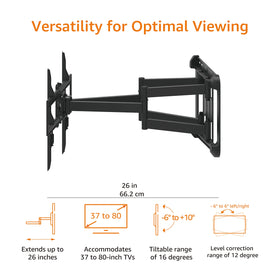 Amazon Basics 180-degree swivel enables wide angle viewing