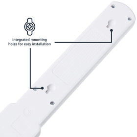 Amazon Basics 2-foot extension cord enables flexible placement in home or office.