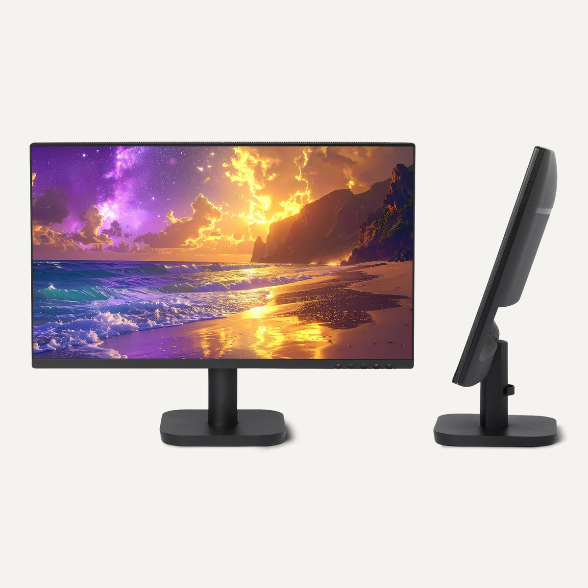 Amazon Basics 23.8-inch monitor in an office setup ideal for daily productive tasks