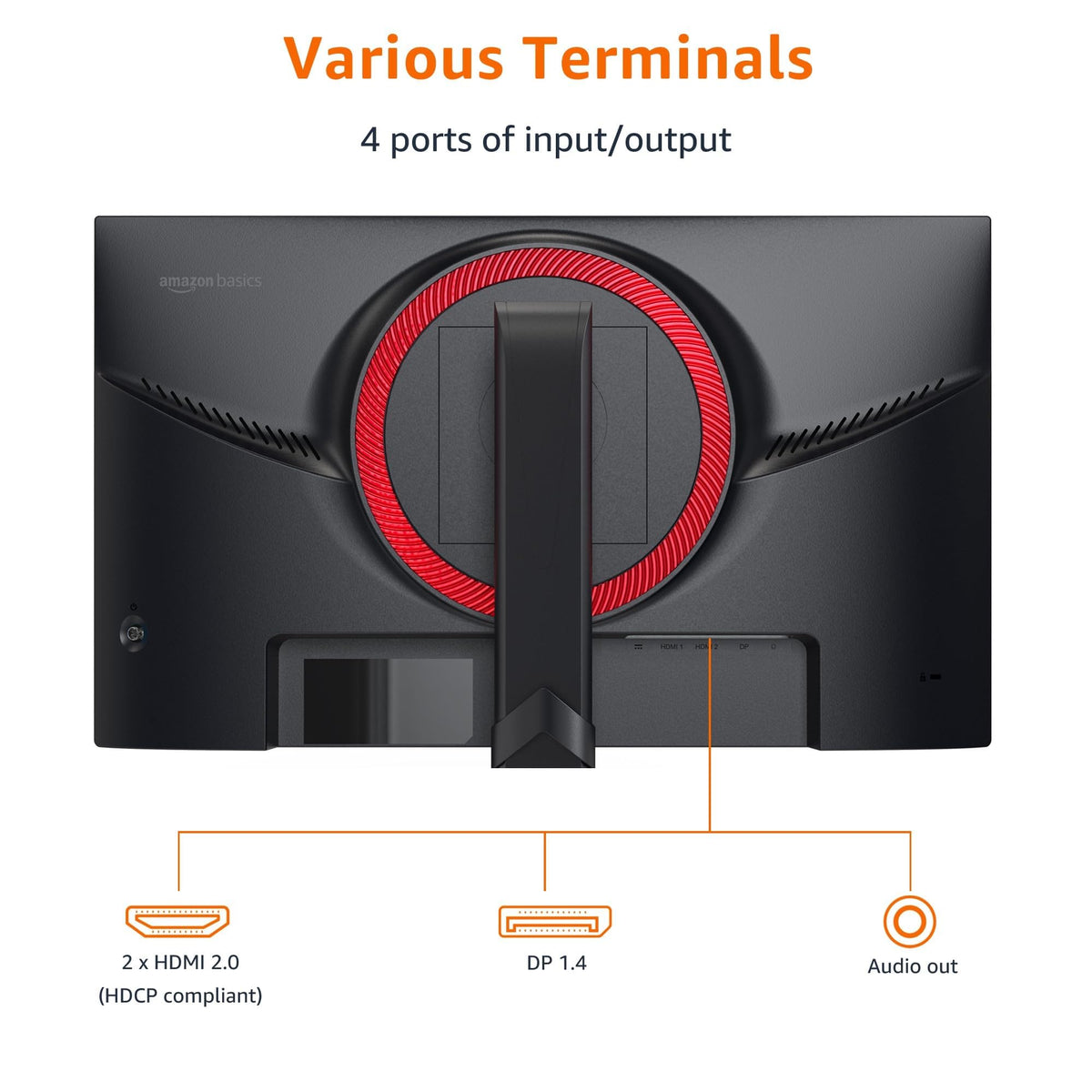 Amazon Basics 24-inch gaming monitor shows 165hz refresh for fast action.