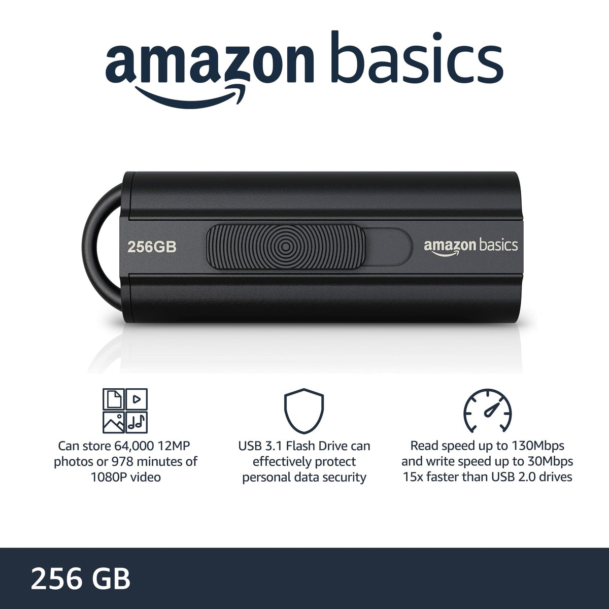 Amazon Basics retractable connector extended to show protection and cap-free convenience
