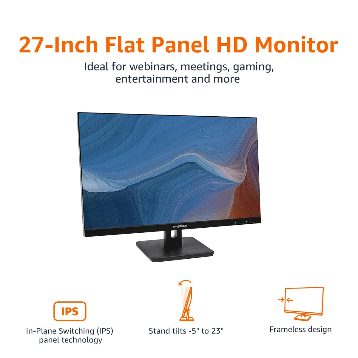 Amazon Basics 27-inch monitor IPS color accuracy from any angle