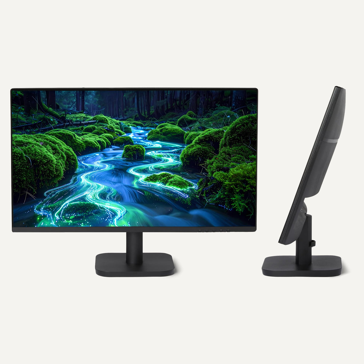 Amazon Basics 27-inch monitor with VESA mount compatibility for flexible mounting.
