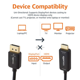 Amazon Basics 4K60Hz DP-to-HDMI output delivers vibrant home theater visuals