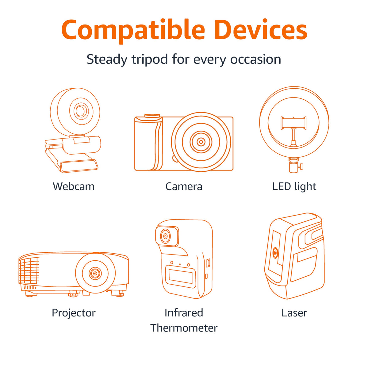 Amazon Basics lightweight tripod folded compactly for easy transport.