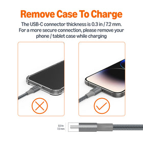 Amazon Basics cable bend-tested up to 95 degrees for lasting durability.