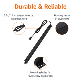 Amazon Basics aluminum housing detail emphasizing durable, heat-resistant construction