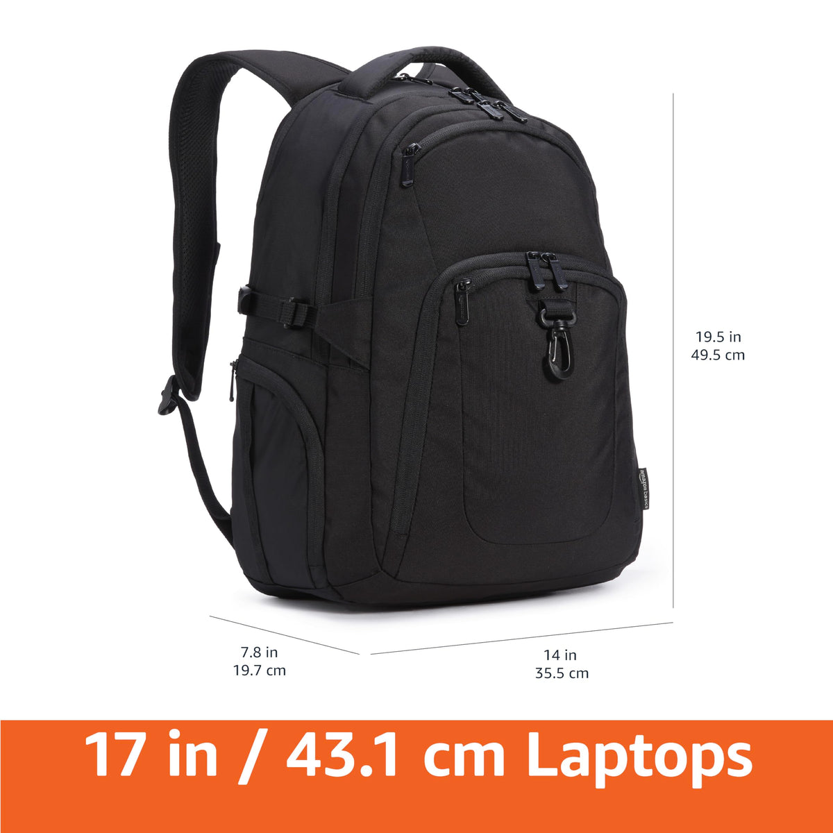 Amazon Basics breathable air mesh back panel reducing sweat and improving comfort