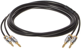 Amazon Basics banana plug 16 AWG speaker cable for clear audio connections.