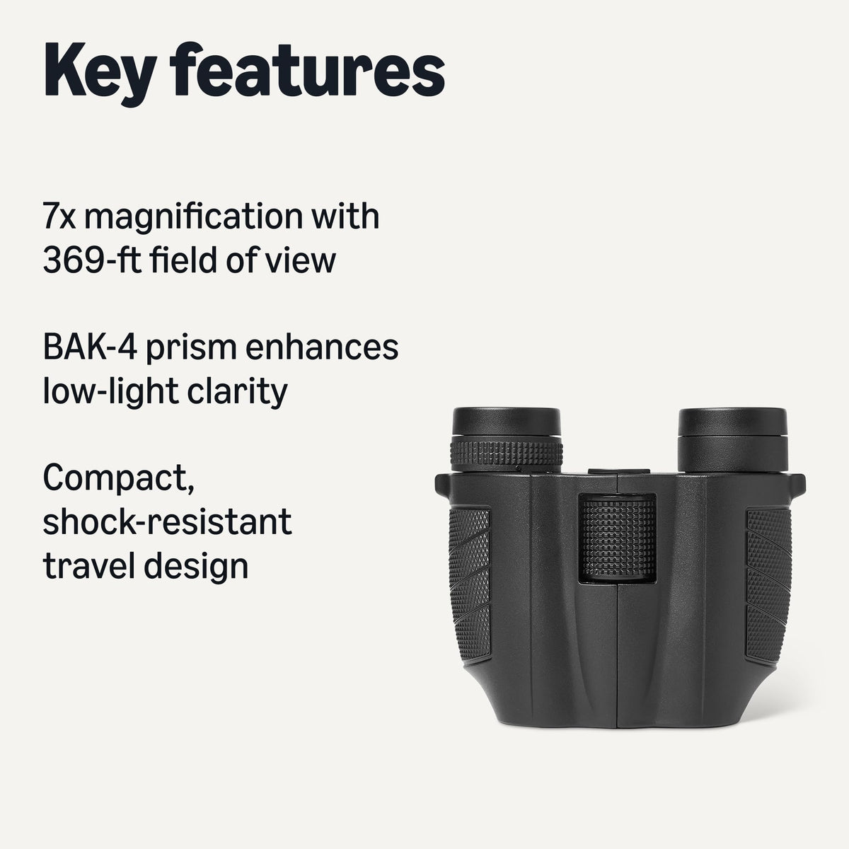 Amazon Basics binoculars with BAK-4 prism and FMC coating for crisp colors