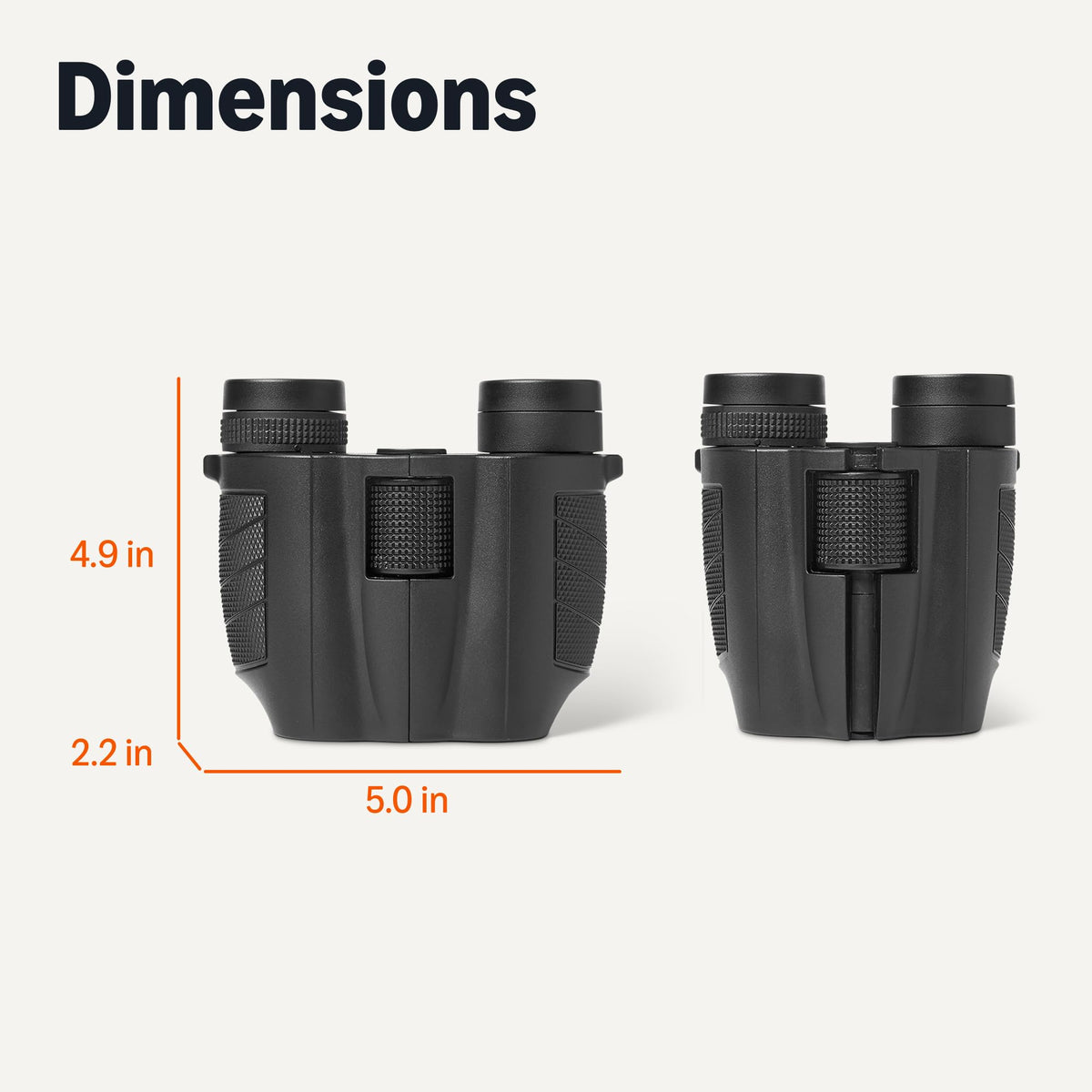Amazon Basics rugged rubber exterior protects against dust during outdoor viewing