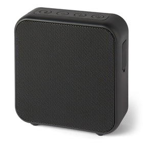 Amazon Basics Bluetooth speaker front view for compact home use with crisp audio