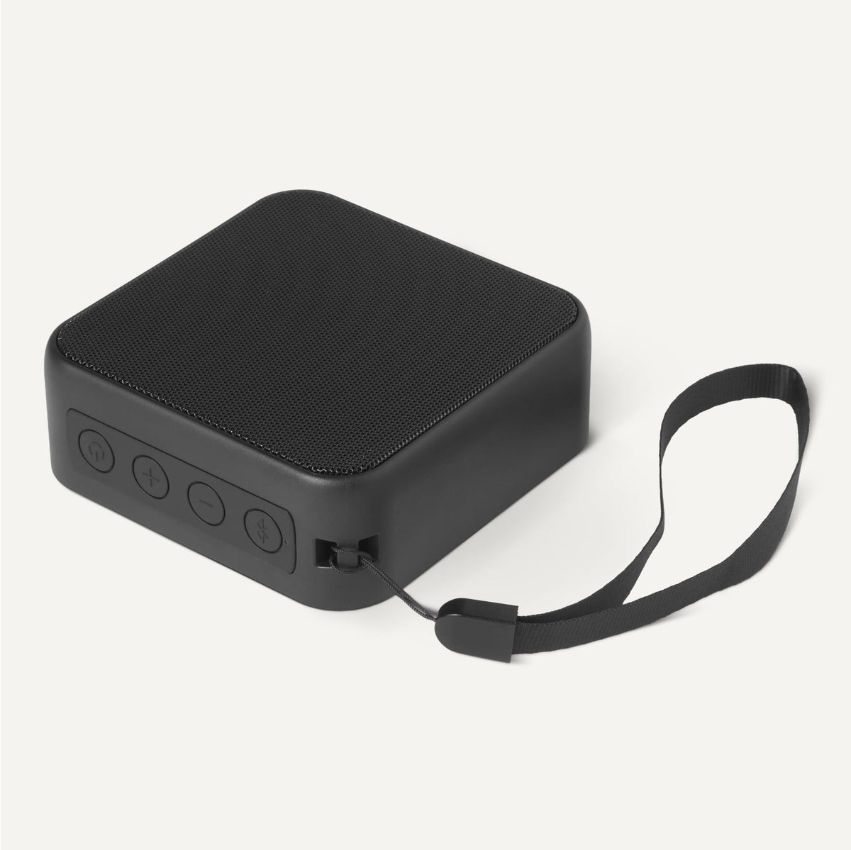 Amazon Basics compact speaker with hand strap for on-the-go listening