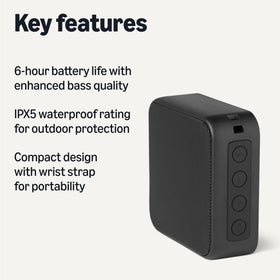 Amazon Basics Bluetooth speaker waterproof design ideal for outdoor adventures and rain protection