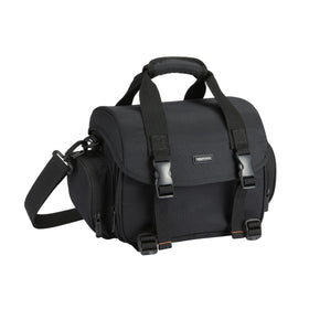Amazon Basics front view of bag showing durable exterior and secure closure for protection