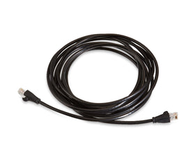 Amazon Basics cable laid out next to ruler illustrating 14-foot length and reach benefit