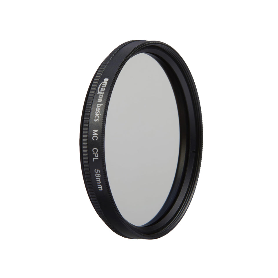 Amazon Basics circular polarizer filter blue skies enhancement for richer outdoor photos.
