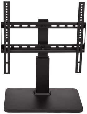 Amazon Basics close-up of adjustable column showing height range for ergonomic viewing