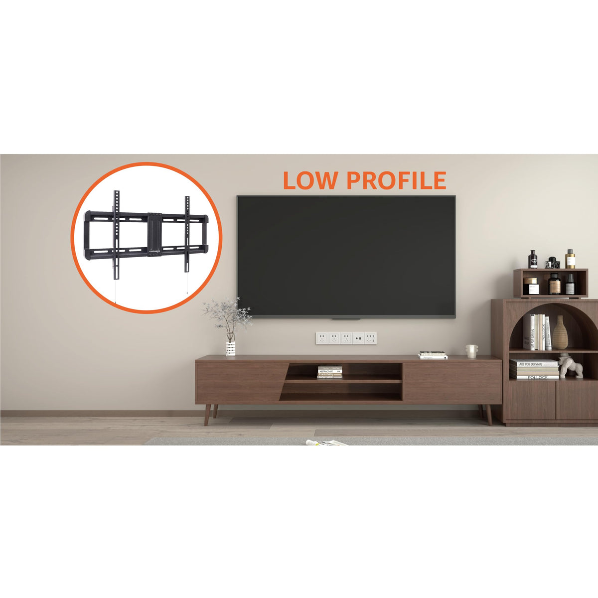 Amazon Basics close-up of horizontal leveling post showing easy post-install adjustment benefit